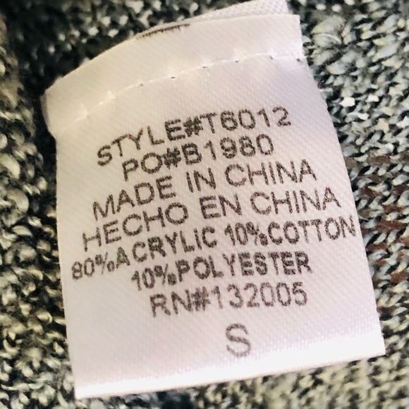 ENTRO Crossover Fringe Sweater Grey Small - Picture 10 of 11